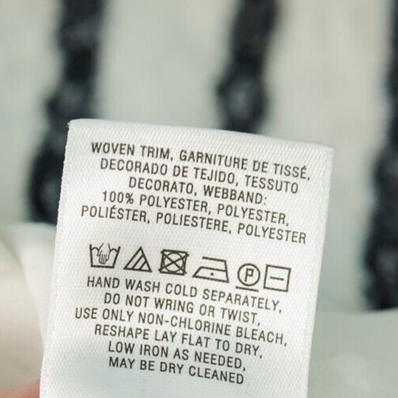 Postmark Anthropologie Size Medium M White Blue Stripe Lace Back Boho Cardigan - Picture 7 of 9